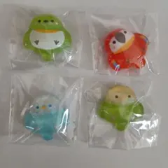 カラフルコトリ 3D 立体 デコレーションシール 4個セット