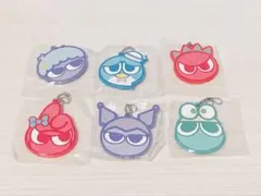(※バラ売り可)ぷよぷよ×サンリオキャラクターズ ラバーマスコット 6個セット