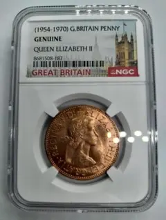 NGC-MS63RB イギリス　 エリザベス2世　1967 1/2ペニー　銅貨 NGC-MS63RB イギリス エリザベス2世 1967 1/2ペニー 銅貨 - メルカリ