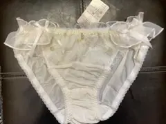 新品 ナルエー ホワイト フリル付きショーツ Mサイズ