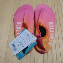 BENETTON マリンシューズ M ピンク・オレンジ
