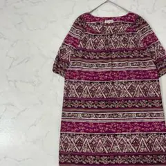 美品 Aylesbury 日本製 切替 異素材 七分袖 ひざ丈 ワンピース 11