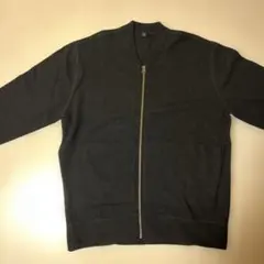 無印良品 ジップアップカーディガン ニット 紺色