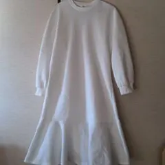 fifth フレア裾 ホワイトロングワンピース