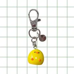 ヒヨコ 丸い ゆるキャラ チャーム キーホルダー ▷匿名配送