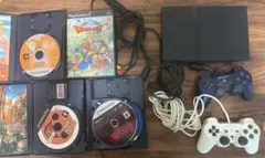 PS2本体 レッド コントローラー2個 ゲーム8本セット - メルカリ