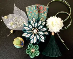 成人式 卒業式髪飾り ちりめん＆シルク