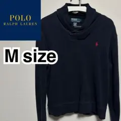 【美品】ポロラルフローレン　トレーナー　M サイズ　ネイビー　ワンポイントロゴ