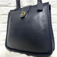希少✨ オールドコーチ 9021 ウィリス USA製 ショルダーバッグ ネイビー