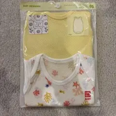 ユニクロ　UNIQLO コットンメッシュインナーボディスーツ　2P サイズ80
