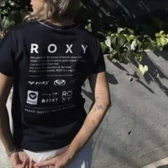 ROXY ロキシー バックプリント 半袖Tシャツ ブラックのサムネイル