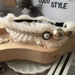 一点物♡カチューシャコーナー276可愛いバレエ風キラキラフリルのカチューシャ姫風