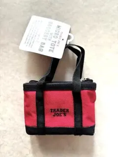 TRADER JOE'S ミニトートバッグ 赤黒