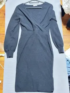 黒　ニットワンピース