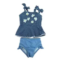 フリル　ギンガムチェック　お花　水着