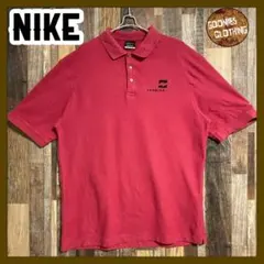 ナイキゴルフ ワンポイントロゴ レッド XL USA古着 半袖 ポロシャツ