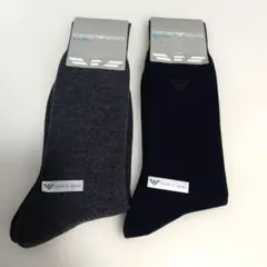 新品タグ付き【EMPORIO ARMANI】 ソックス２足