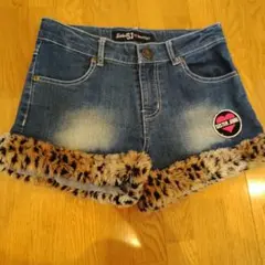 SISTER JENNI デニムショートパンツ ファー付き　160