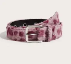 Y2K leopard fur long belt AFB レオパード ベルト - メルカリ