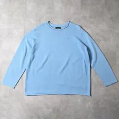 90s ラルフローレン コットンニット 水色 LAUREN JEANS