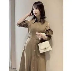 超希少カラー✨dazzlin オープンショルダーデニムステッチワンピース　美品