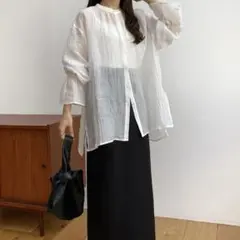 callautia バックスリットシアーシャツのサムネイル