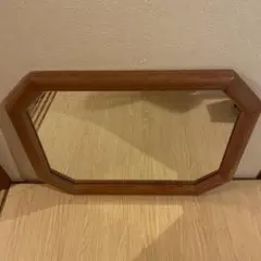 Vintage オーク無垢材 ミラー ウォールミラー 北欧 ミッドセンチュリー