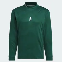 ■adidas モックネック 長袖シャツ 緑2XL コードカオス ゴルフ■
