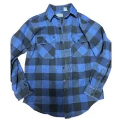 FIVE BROTHER ネルシャツ 青　黒チェック