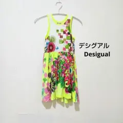 デシグアル　Desigual ノースリーブ ワンピース カラフル 総柄 130のサムネイル