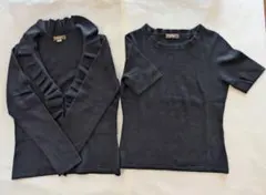 黒ニットセットアップ