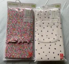 ユニクロ レギンス 10分丈 花柄　ドット柄120サイズズボンレギュラーフィット