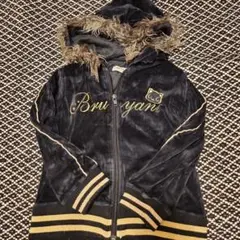 BRUYANT ベロア パーカー ファー付き