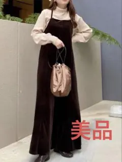 Kastane ベロアキャミワンピース ブラウン F