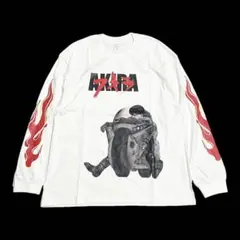 AKIRA アキラ ロングスリーブ Tシャツ アニメ 映画 ホワイト XL