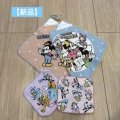 【新品】ミッキー ループ付タオル２枚　ハンドタオル２枚