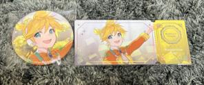 鏡音レン　缶バッチ　チケット風カード　コネライ　4th プロセカ　ワンダショ