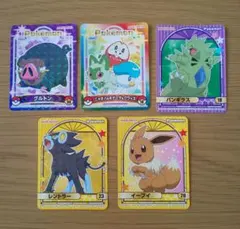 丸美屋 ポケモンカレーシール 5枚 第一パン ポケモンデコキャラシール