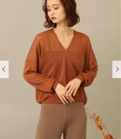 SENSE OF PLACE Ｖネックルーズシアーセーター