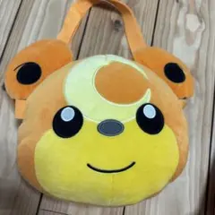 クマ顔デザインのオレンジバッグ