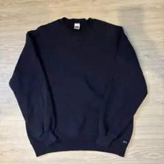 90s USA製RUSSELLATHLETICラッセル無地スウェットLネイビー