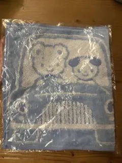 【新品】familiar ファミリア クマと車のタオル 水色