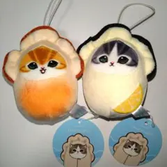 モフサンド　カキにゃん　ぷにゃぷにゃマスコット　2種セット