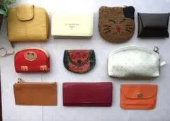 財布、コインケース、小銭入れ、小物入れまとめ売り10点セット