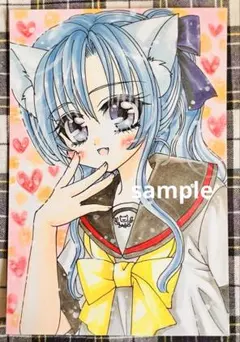 セーラー服 手描き アナログ イラスト オリジナルキャラクター 萌え絵