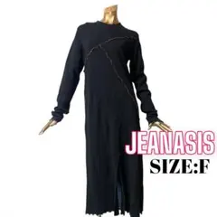 ⭐️A440⭐️ JEANASIS ♥ スリット リブニット ロングワンピース 長袖