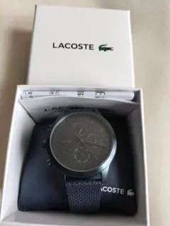 LACOSTE ネイビー クロノグラフ腕時計