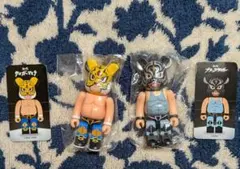 【シリーズ34　タイガーマスク・ブラックタイガー】ベアブリック　カード付