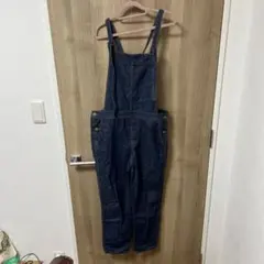 VIS デニムサロペット ダークブルー