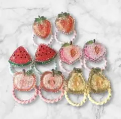 赤ちゃん キッズヘアゴム 子供髪ゴム 薄毛 キラキラ フルーツ クリスマス